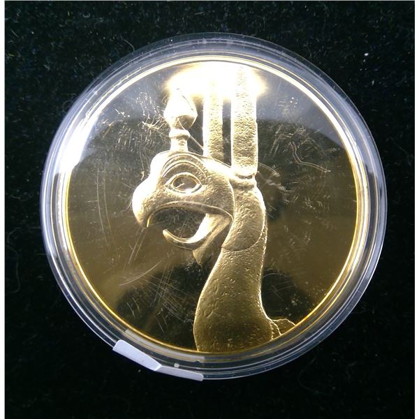 Griffin. From the Ancient Greece medals series. A beautiful gold-plated bronze medal measuring 50mm 