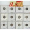 Image 2 : Lot of 12 Canadian Silver 5 Cents. Includes 1902, 1903H Small H, 1905 Narrow Date, 1907 Narrow Date,