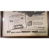 Image 3 : 1950's Mercury Truck Framed Ad 15" X 12"