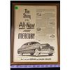 Image 1 : 1949 Mercury Car Framed Ad 15" X 12"