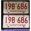 Image 1 : Matched Pair Sask 1975 Plates