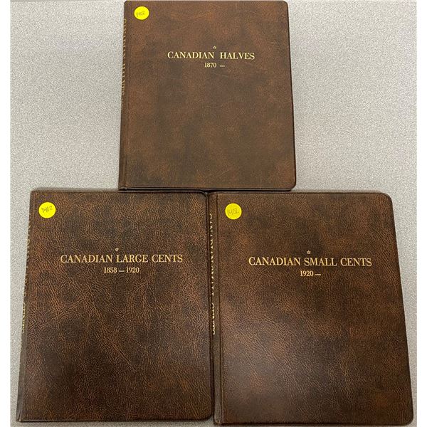 Binder To Hold Canadian Large Cents + Canadian Small Cents + Canadian Halves (2-5 Sheets In Each Bin