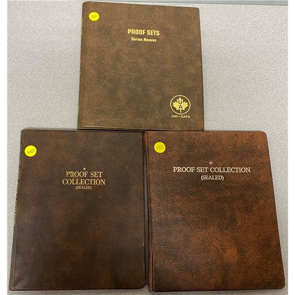 (3) Binders To Hold Proof Sets (7 Sheets In Each Binder)