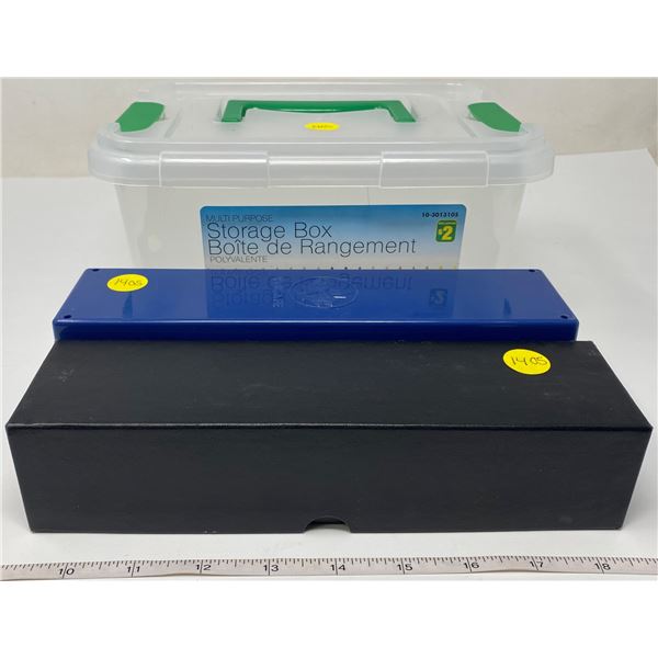 (2) Coin Storage Boxes + Plastic Storage Box