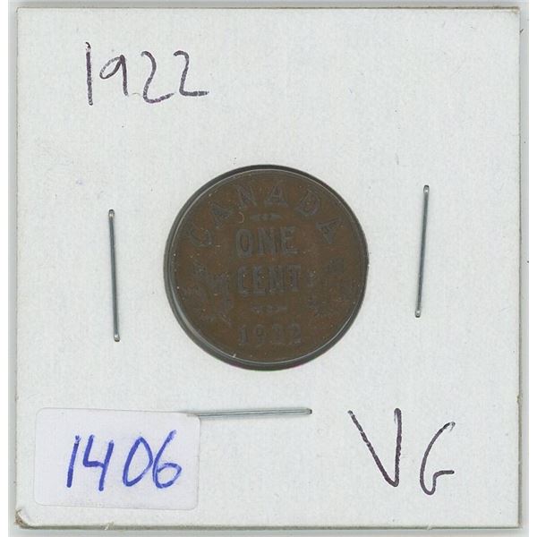 1922 Candian One Cent Coin