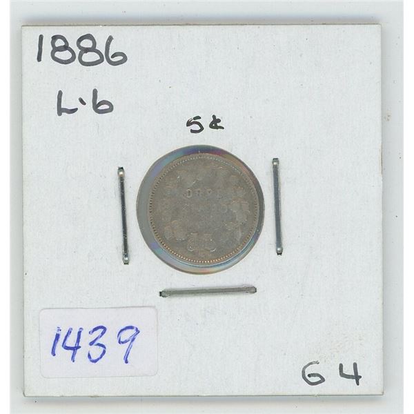 1186 5 Cent Canadian Coin