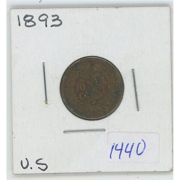 1893 1 Cent United States Coin