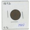 Image 1 : 1893 1 Cent United States Coin