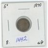 Image 1 : 1870 5 Cent Canadian Coin