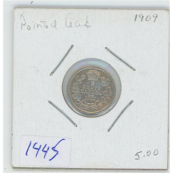 1909 5 Cent Canadian Coin