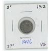 Image 1 : 1912 5 Cent Canadian Coin