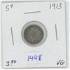 Image 1 : 1913 5 Cent Canadian Coin