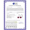 Image 2 : Genuine 1.20 ctw Ruby Earrings 14KT Rose Gold - REF-27N2R