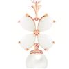 Image 1 : Genuine 3 ctw Opal & Pearl Necklace 14KT Rose Gold - REF-23X5M