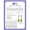 Image 2 : Genuine 3.15 ctw Peridot & Diamond Earrings 14KT White Gold - REF-44F3Z
