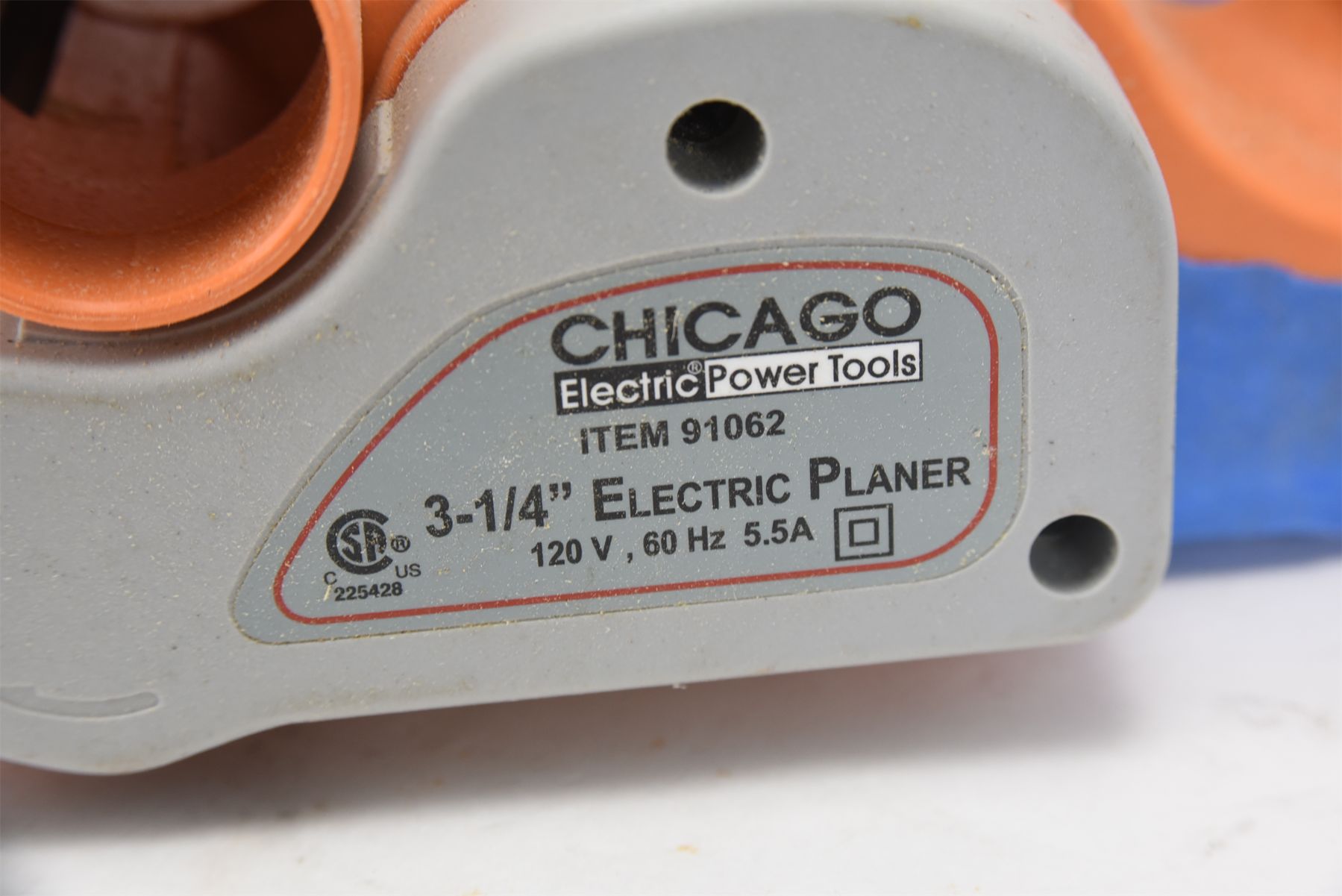 Chicago Electric 3-1/4 5.5amp Corded Electric Planer w/ Extra Blades
