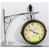 Image 1 : GRAND CENTRAL METAL WALL BRACKET CLOCK BLACK
