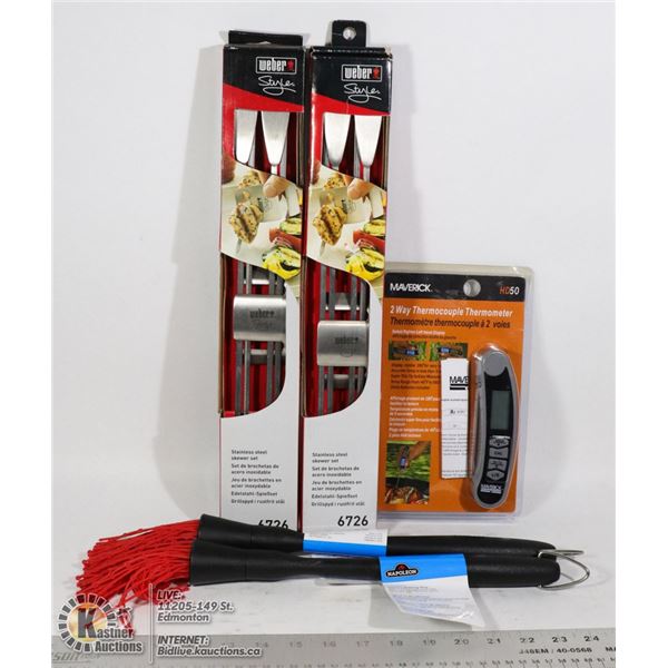 NEW BBQ ITEMS (2) WEBER STAINLESS
