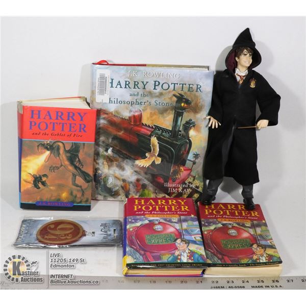 HARRY POTTER VINTAGE COLLECTION FIGURE AND BOOKS