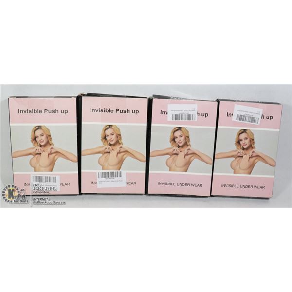 LOT OF 4 INVISIBLE PUSH UP ADHESIVE BRA