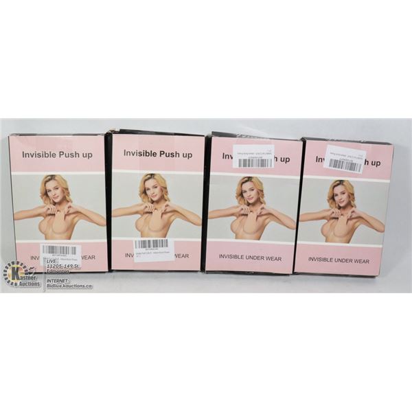 LOT OF 4 INVISIBLE PUSH UP ADHESIVE BRA