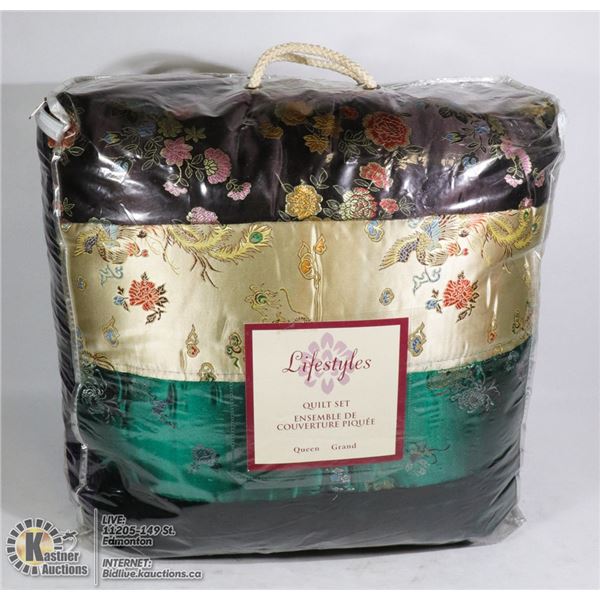 MSRP $99.99 -QUEEN SIZE QUILT SET - NEW IN PACKAGE