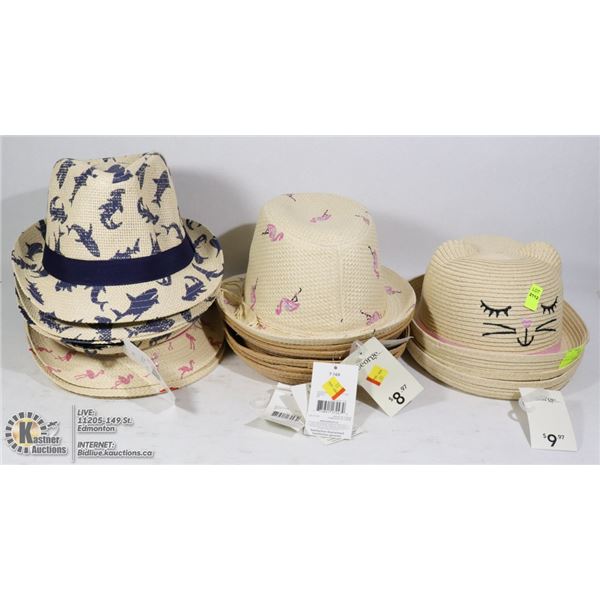 LOT OF 17 KIDS HATS