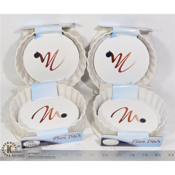 LOT OF 4 NEW PASTA / PASTRY DISHES  16CM ROUND