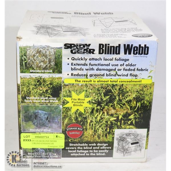 NEW SPIDY GEAR BLIND WEBB HUNTING BLIND ENHANCER