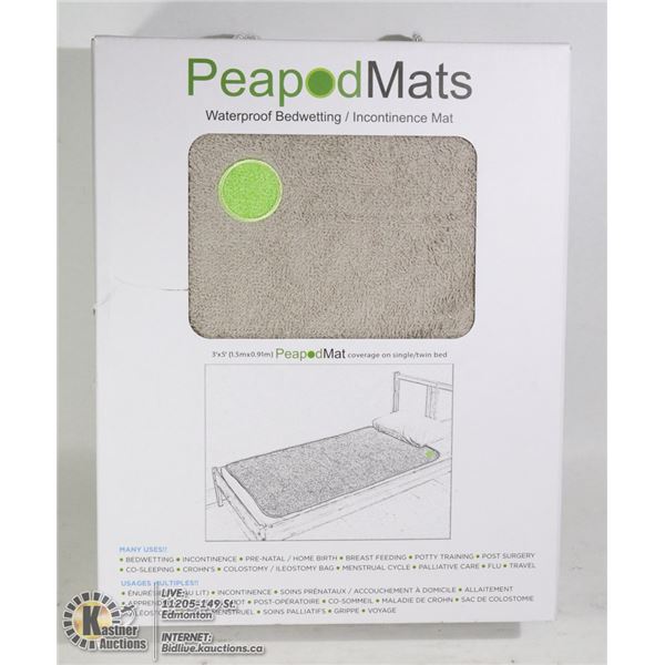 PEAPODMATS WATERPROOF / BEDWETTING /