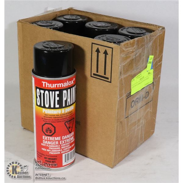 LOT OF 6 CANS OF STOVE PAINT