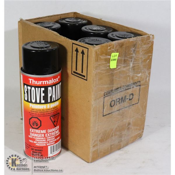 LOT OF 6 CANS OF STOVE PAINT