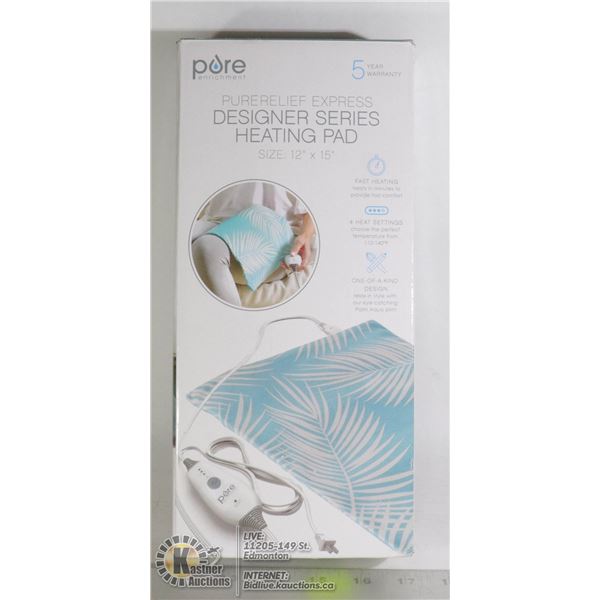 PURERELIEF EXPRESS DESIGNER SERIES HEATING PAD