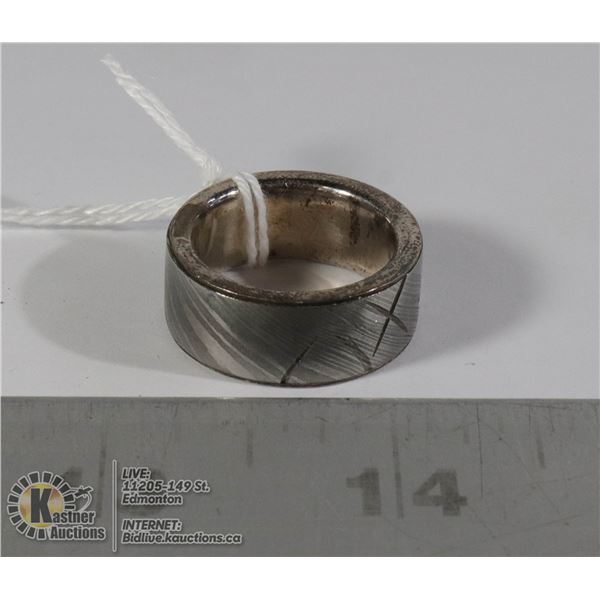 DAMACUS - HAND MADE STEEL RING- NEW (35)