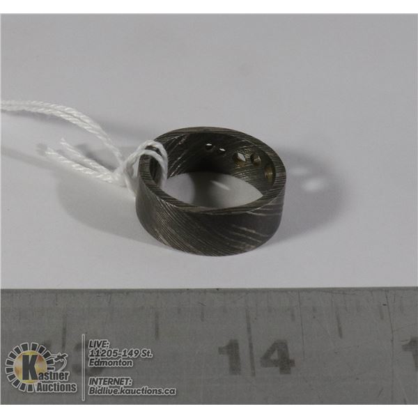 DAMACUS - HAND MADE STEEL RING- NEW (23)
