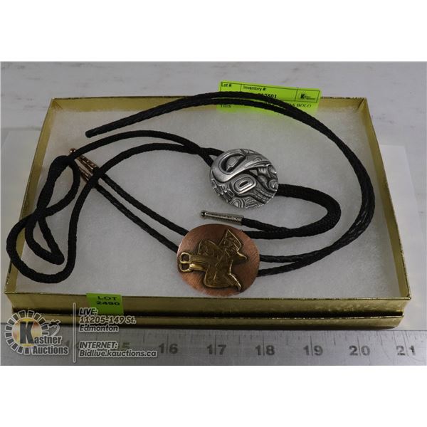 VINTAGE WESTERN & HAIDA BOLO TIES