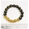 Image 1 : #305-FENG SHUI BLACK OBSIDIAN BEAD BRACELET