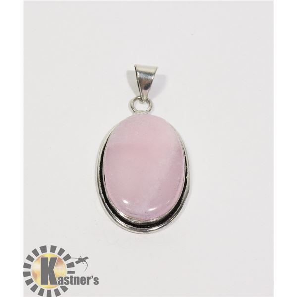 #157-PINK ROSE QUARTZ PENDANT