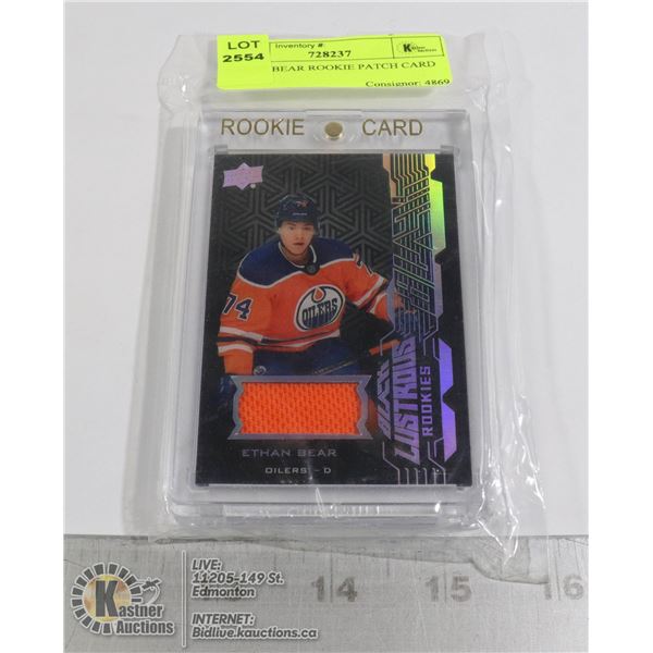 ETHAN BEAR ROOKIE PATCH CARD