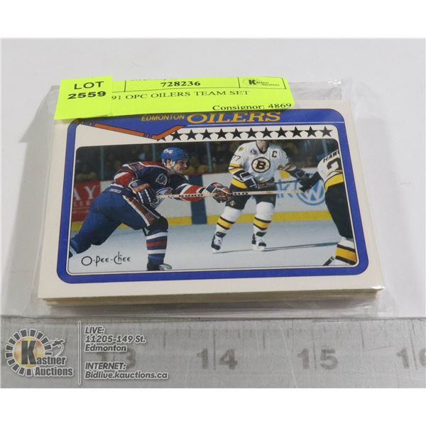 1990-91 OPC OILERS TEAM SET