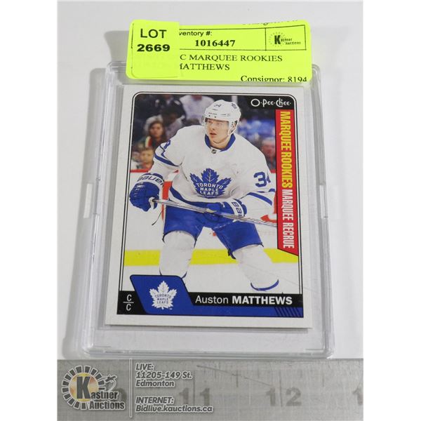 2016-17 OPC MARQUEE ROOKIES AUSTON MATTHEWS