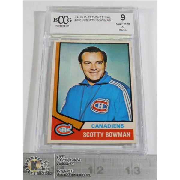 1974-75 OPC SCOTTY BOWMAN RAW
