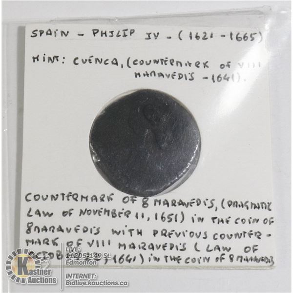 1650â€™S SPANISH 8 MARAVEDIS COIN