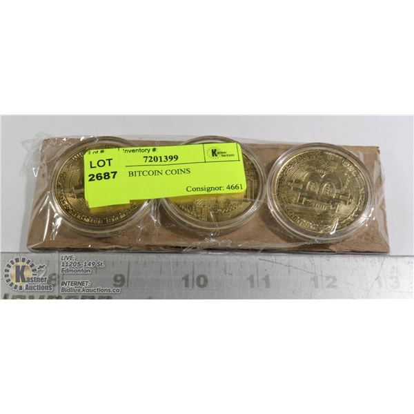 LOT OF 3 BITCOIN COINS