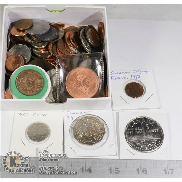 LARGE ESTATE LOT OF MIXED COINS AND TOKENS