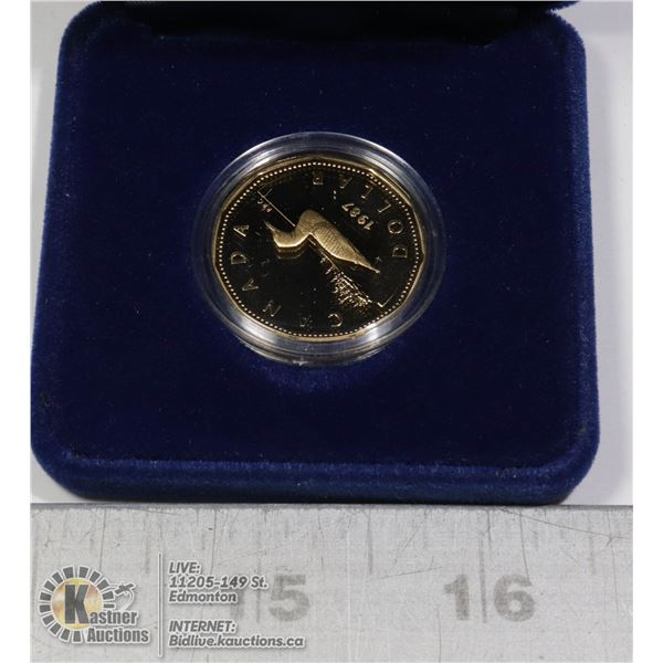 1987 CANADA PROOF LOON DOLLAR IN CASE