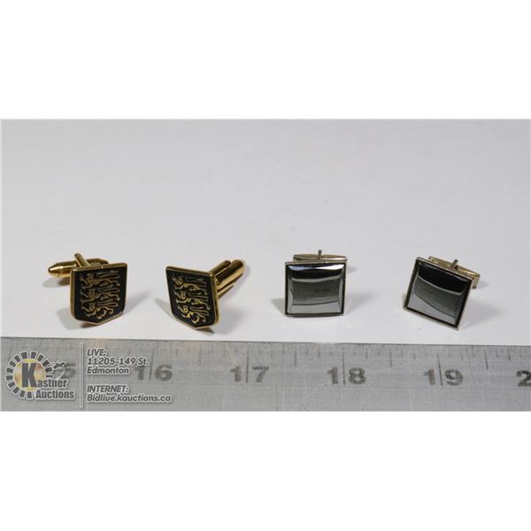 2 PAIRS OF VINTAGE CUFFLINKS