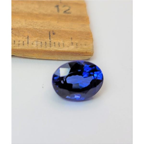 24)  NATURAL OVAL CUT 4.50 CT KASHMIRE