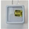 Image 1 : 15)  NATURAL EMERALD CUT YELLOW/GREEN