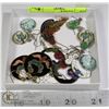 Image 1 : BOX OD CLOISONNE EARRINGS AND MORE